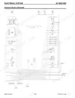 Gehl SL7600, SL7800 ROPS electrical schematic showing wiring for lights, ignition, gauges, and safety interlock module.