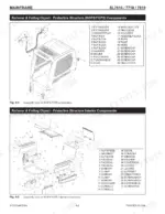Gehl SL7610, SL7710 (EU), SL7810 exploded view diagrams of ROPS/FOPS exterior and interior cabin components.