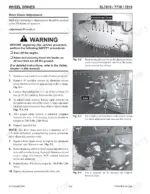 Gehl SL7610, SL7710 (EU), SL7810 drive chain adjustment procedure, chaincase access cover removal, and axle tensioning steps.