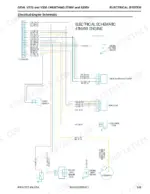 Gehl V270, V330, 2700V, 3300V electrical schematic for 4TNV98 engine showing sensors, actuators, and alternator wiring.