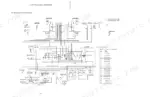 Gehl Z45/450Z hydraulic circuit schematic with relief valve pressure settings table for control valves and motors.