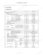 Gehl Z45/450Z technical data table showing machine dimensions, traveling performance, and work performance specifications.