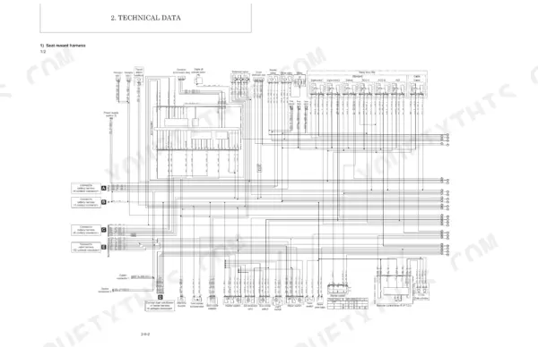 Gehl Z45 GEN:2, 450Z NXT2 seat mount harness wiring diagram showing relay box, starter switch, and connector pinouts.