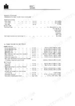 International 384, 238 service manual specifications table for hydraulics, power take-off, and belt pulley components.