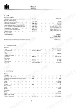 International 384, 238 service manual specifications table for cab torque, cooling system, and electrical components.