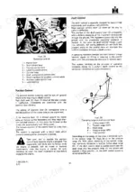 International 553, 654, 724, 824 draft and position control operating levers, linkage diagram, and control ranges.