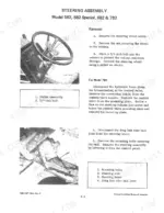 international-582-to-982-cub-cadet-tractors-service-manual-gss-1497-exploded-view-27.webp International Cub Cadet 582–982 steering assembly removal procedure, steering wheel and unit diagrams.