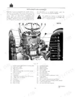 International 946, 1046, 1246 tractor operator manual page showing labeled instruments and controls diagram.