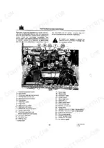 International 955, 1055, Diesel Tractors: Diagram and key identifying operator instruments and controls.