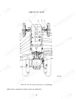 International Harvester B-250 lubrication guide diagram showing numbered grease points on the tractor chassis.