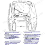 JCB 135, 155, 175, 190, 205 operator station diagram showing component locations for joysticks, switches, and controls.