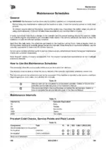 jcb-135-to-205-skid-steer-loader-operator-manual-en-9831-2350-maintenance-170.webp JCB 135, 155, 175, 190, 205 maintenance schedule page with service interval tables and pre-start check procedures.