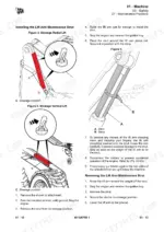 jcb-135-to-205-skidsteer-loader-service-manual-9813-6750-exploded-view-19.webp JCB 135, 155, 175, 190, 205 lift arm maintenance strut installation and removal safety procedures diagram.