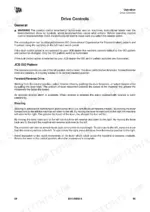 JCB 135, 150T, 155, 175, 190, 190T, 205, 205T manual page explaining drive controls, ISO pattern, and joystick operation.