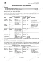 JCB 135, 150T, 155, 175, 190, 190T, 205, 205T fluid, lubricant, and capacity specification tables for Perkins 400 series engines.