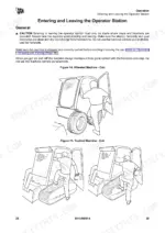 JCB 135, 150T, 155, 175, 190, 190T, 205, 205T safety procedure for entering and leaving the wheeled or tracked cab.