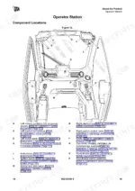 JCB 135, 150T, 155, 175, 190, 190T, 205, 205T operator station component location diagram and control identification.
