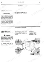 jcb-1400b-to-1700b-backhoe-loader-operator-manual-9801-4494-maintenance-129.webp JCB 1400B, 1550B, 1600B, 1700B maintenance: seat belt inspection and ROPS/FOPS structure bolt torque settings diagram.