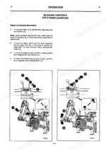 jcb-1cx-backhoe-loader-operator-manual-4200-1-controls-27.webp JCB 1CX backhoe controls manual page showing X pattern dipper and bucket movement lever operation diagrams.