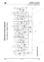 jcb-1cx-compact-backhoe-loader-service-manual-9803-9960-4-wiring-217.webp JCB 1CX electrical circuit diagram for machines 751600 to 752370 showing fuses, relays, and component connections.
