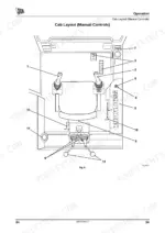jcb-1cxws-to-1cxte-backhoe-loader-operator-manual-9821-7600-controls-48.webp JCB 1CXWS, 1CXWH, 1CXWE, 1CXHE, 1CXTS, 1CXTH, 1CXTE cab layout diagram showing manual control levers and switch panels.