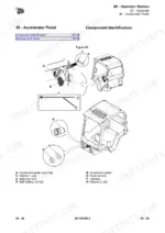 jcb-225-to-330-skidsteer-loader-service-manual-9813-5150-page-150.webp JCB 225, 225T, 260, 260T, 280, 300, 300T, 320T, 325T, 330 accelerator pedal component identification and mounting diagram.