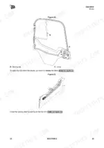 jcb-250-to-3ts-8w-skidsteer-loader-operator-manual-en-9831-7500-issue-2-01-2018-procedures-45.webp JCB 250, 250T, 270, 270T, 300, 300T, 320T, 325T, 330, 3TS-8T, 3TS-8W door operation diagrams showing latch and canopy door.