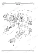 jcb-2cx-to-210s-backhoe-loader-service-manual-9803-7100-exploded-view-261.webp JCB 2CX Backhoe Loader, 210S, 210S U.S.A. build machine, 2CX exploded view of front axle transmission differential assembly.