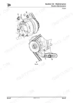 jcb-2cx-to-210su-backhoe-loader-service-manual-9803-7130-08-hydraulic-schematics-100.webp JCB 2CX, 2CXU, 210S, 210SU, Backhoe Loader, 3CX, JCB Dieselmax Engine, Perkins Engine: Alternator drive belt diagram.