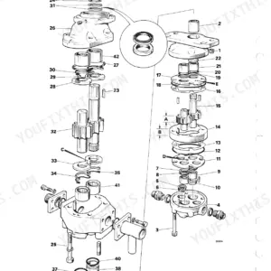 JCB 2D, 2DS, 3, 3C, 3CS, 3D, 700 exploded view diagram of hydraulic pump components with numbered parts list.