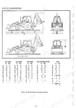 jcb-3c-to-4cn-backhoe-loader-operator-manual-9801-4486-specs-59.webp JCB 3C 1400B, 3C 1500B, 3CX SITEMASTER, 3D 1700B, 4CN, 3C 1550B, 3C1400B, 3C1550B, 3D1700B static dimensions diagram and table.