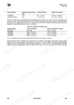 jcb-3cx-4cx-5cx-backhoe-loader-operator-manual-9831-0400-maintenance-256.webp JCB 3CX, 4CX, 5CX hammer attachment flow and return line back pressure specification tables for variable pump machines.