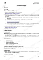 jcb-3cx-4cx-5cx-backhoe-loader-operator-manual-9831-0400-specs-329.webp JCB 3CX, 4CX, 5CX maintenance manual page for discharging hydraulic pressure and checking hoses and leaks.
