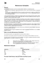 jcb-3cx-4cx-backhoe-loader-operator-manual-en-9831-2250-issue-3-03-2018-maintenance-230.webp JCB 3CX, 4CX maintenance schedules, service intervals table, and operator versus service engineer task symbols.