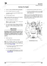 jcb-3cx-4cx-eco-backhoe-loader-operator-manual-9821-1300-operations-132.webp JCB 3CX, 4CX ECO engine starting procedure and manual controls diagram showing gear levers, throttle, and starter switch.