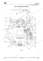 jcb-3cx-to-eco-backhoe-loader-operator-manual-9821-3000-controls-47.webp JCB 3CX ECO, 4CX ECO manual controls cab layout diagram showing steering wheel, seat, and operator lever positions.
