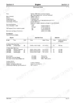 JCB 3CX, 4CX, & Variants, Perkins 1000 Series engine technical data, fuel system specs, and injection pump settings table.