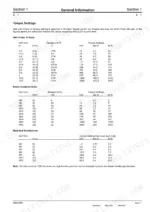 JCB 3CX, 4CX, & Variants, Variants: Torque settings table for UNF Grade S, Metric Grade 8.8 bolts, and rivet nut screws.