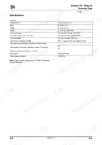 jcb-403-compact-wheel-loader-service-manual-9803-9490-4-specs-240.webp JCB 403, JCB 403 engine technical data specifications table including displacement, bore, stroke, and oil capacity.