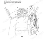 JCB 406, 407, 409 operator manual diagram showing cab layout, steering wheel, joystick, and numbered control components.