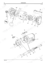 jcb-406-to-telemaster-wheel-loader-telehandler-service-manual-9803-4200-exploded-view-29.webp JCB 406, 407, 408, 409, 409 Telemaster hydraulic gear pump exploded view diagram showing internal components and housing.