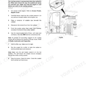 JCB 411, 416, 411 Wheeled Loading Shovel, 416 Wheeled Loading Shovel, JCB 444 Dieselmax Series, JCB 444 Series coolant change procedure and reservoir diagram.