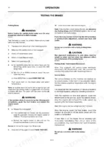 jcb-411-wheeled-loader-operator-manual-0140-1-troubleshooting-42.webp JCB 411 operator manual page detailing parking brake testing procedures and service brake accumulator checks.