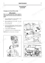 jcb-412s-414s-wheeled-loader-operator-manual-9801-8340-maintenance-71.webp JCB 412S, 414S maintenance manual page for changing transmission oil and filter with component diagrams.