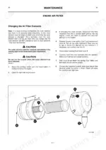 jcb-426-426ht-426zx-wheeled-loader-operator-manual-exploded-view-67.webp JCB 426, 426HT, 426ZX maintenance manual page for changing engine air filter elements with exploded view diagram.