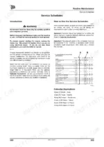 JCB 426E, 434S, 436E, 456E routine maintenance service schedule table, engine checks, and calendar equivalents.