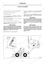jcb-436-436ht-436zx-wheeled-loader-operator-manual-0090-1-operations-49.webp JCB 436, 436HT, 436ZX operation manual page showing safety procedures and diagrams for lifting the machine.