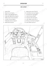 jcb-456b-wheeled-loader-operator-manual-9801-8210-controls-20.webp JCB 456B cab layout diagram showing numbered operator controls, steering wheel, pedals, and loader control lever.