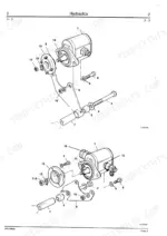 jcb-505-19-to-506b-500-series-service-manual-9803-3600u-exploded-view-48.webp JCB 505-19, 505-22, 508-40, 506-36, 510-40, 506B exploded view of hydraulic pump mounting and drive coupling components.
