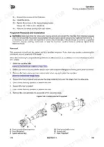 jcb-505-20-loadall-rough-terrain-variable-reach-truck-operator-manual-9831-5117-exploded-view-128.webp JCB 505-20 propshaft removal and installation procedure with diagram of front and rear propshaft components.